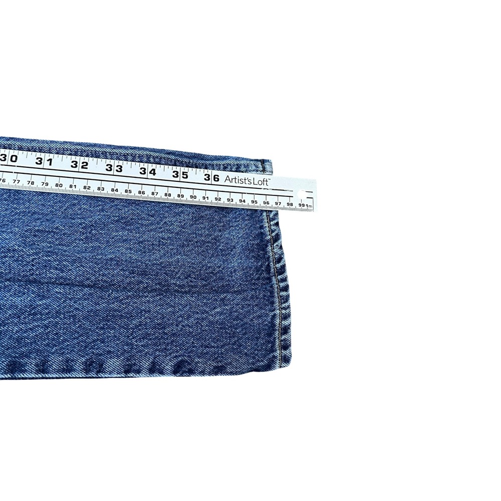 AGOLDE Pinch Waist High Rise Straight Leg Jeans Blue Cotton A095-811 Size 25 - Picture 8 of 10
